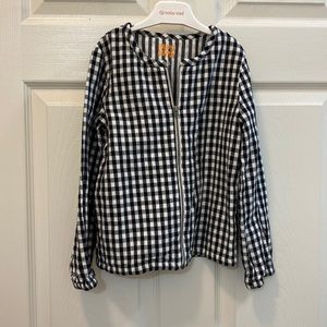 Harper Canyon, size 5, black and white checkered zip up shirt, worn once!